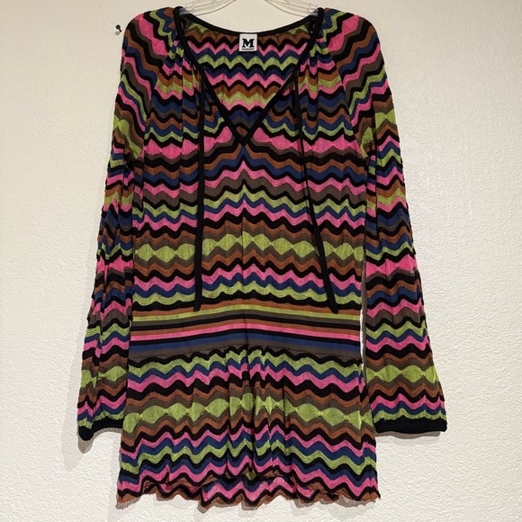 M by Missoni | Colorful Knit Mini Dress Italian size 48 - Picture 1 of 5